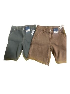 NWT Old Navy Kids Baggy Shorts in Green and Brown